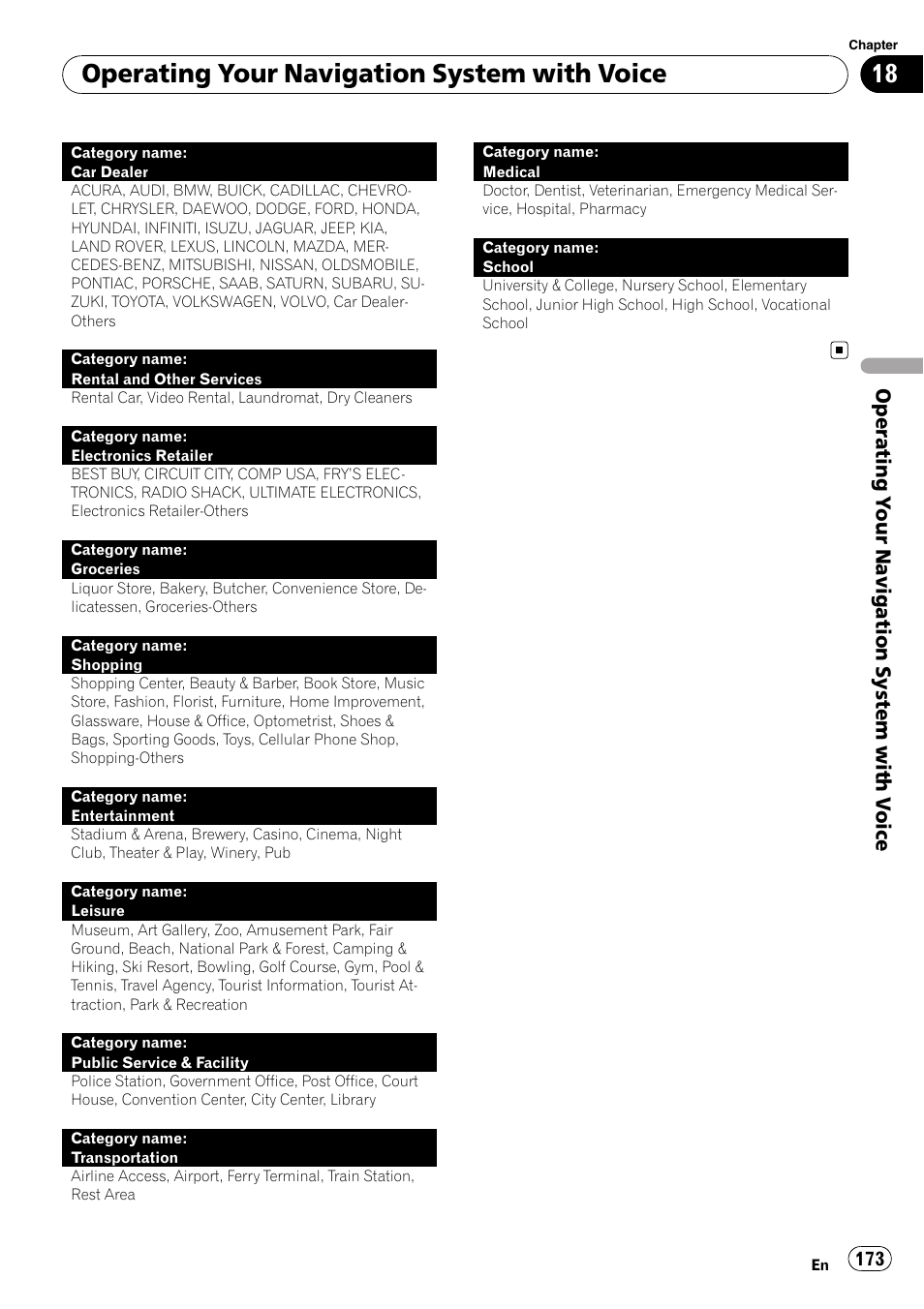 Operating your navigation system with voice, Operating y our navigation system with v oice | Pioneer AVIC-Z3 User Manual | Page 173 / 211