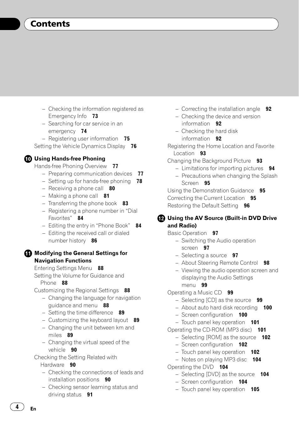 Pioneer AVIC-Z3 User Manual | Page 4 / 211