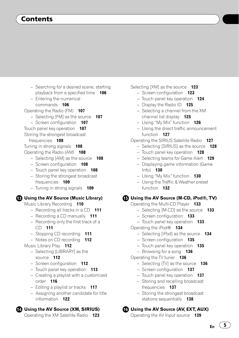 Pioneer AVIC-Z3 User Manual | Page 5 / 211