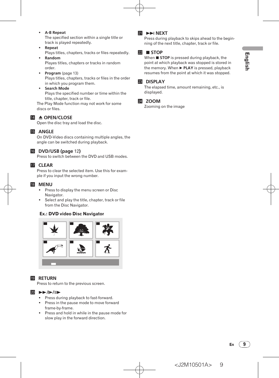 English | Pioneer DV-220KV-K User Manual | Page 9 / 27