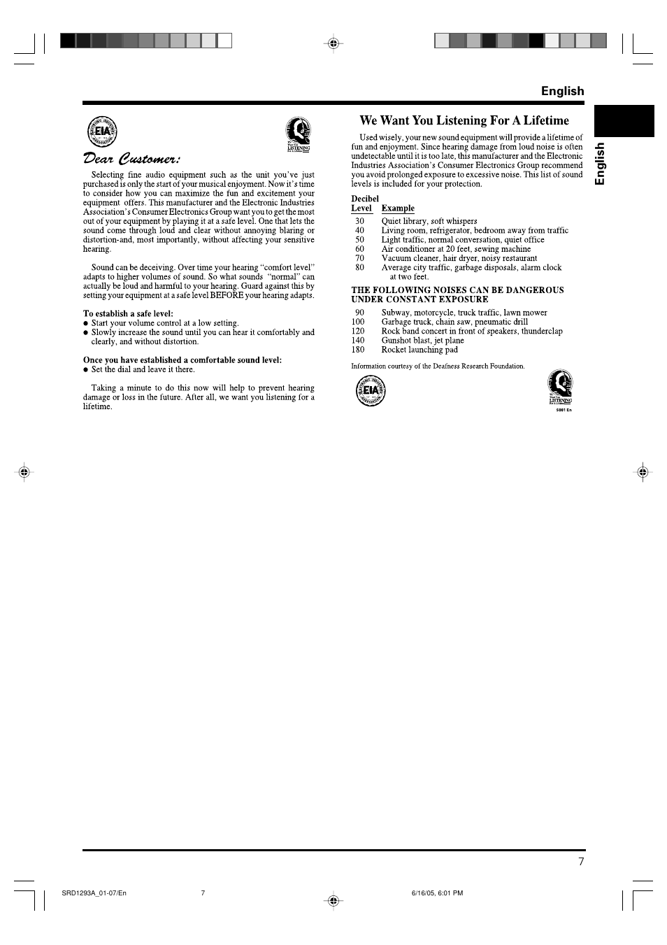 English | Pioneer PDP-S37 User Manual | Page 7 / 38