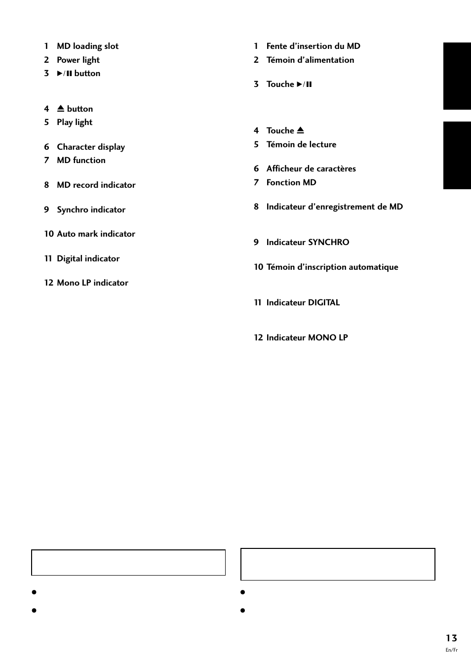 3 what’s what, English français | Pioneer MJ-L77 User Manual | Page 13 / 100