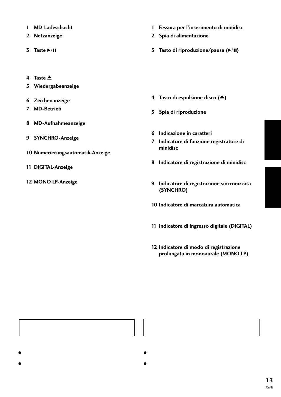 3 what’s what, Deutsch italiano | Pioneer MJ-L77 User Manual | Page 61 / 100