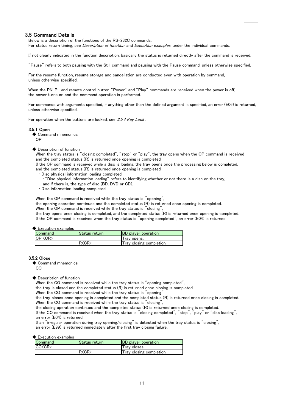 5 command details | Pioneer BDP-LX91 User Manual | Page 11 / 15