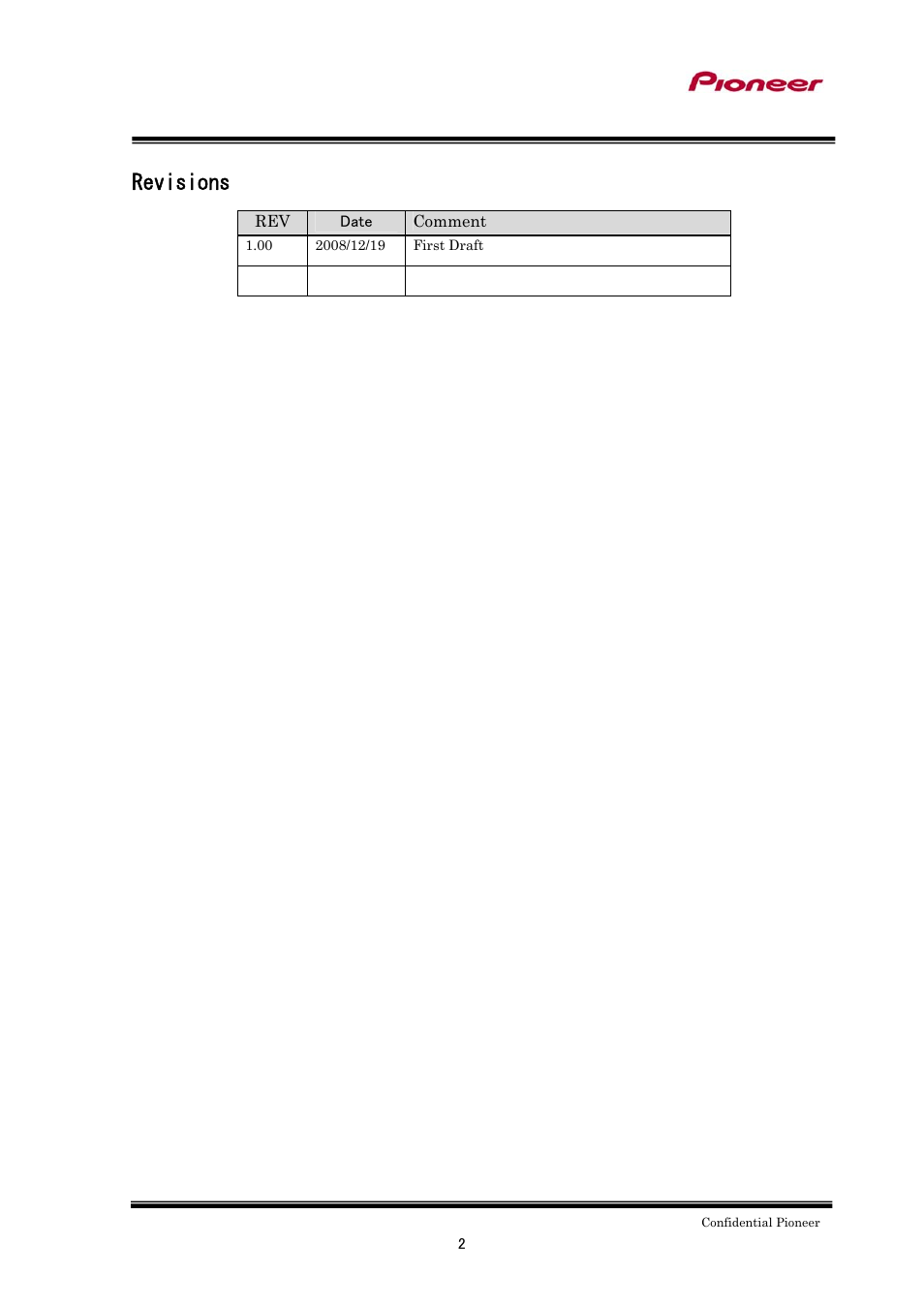 Revisions | Pioneer BDP-LX91 User Manual | Page 2 / 15