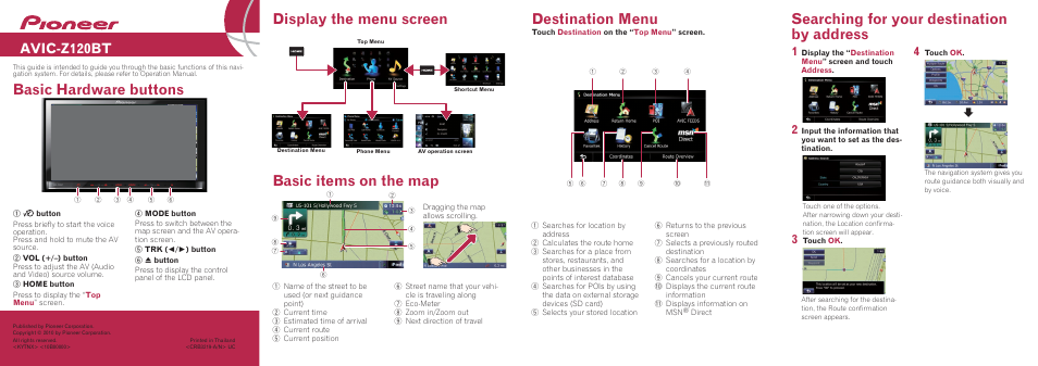 Pioneer AVIC-Z120BT User Manual | 2 pages