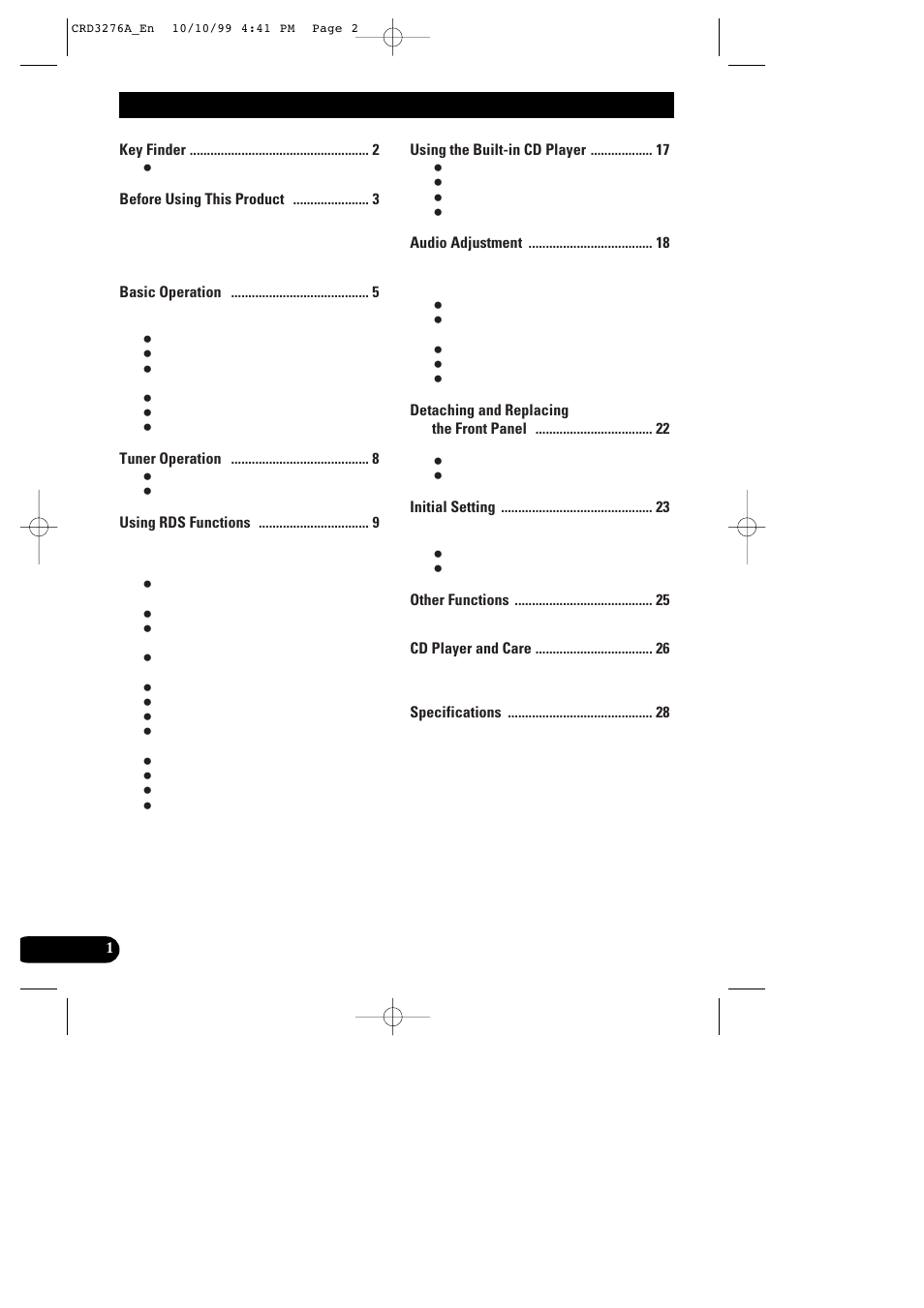 Pioneer DEH-1330R User Manual | Page 2 / 30