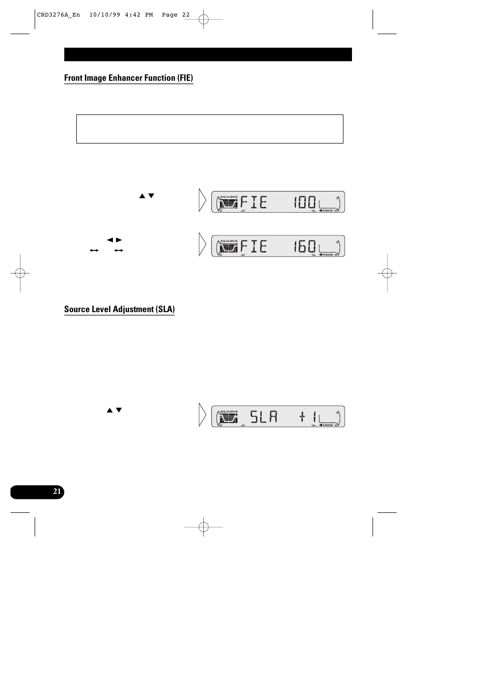 Audio adjustment | Pioneer DEH-1330R User Manual | Page 22 / 30