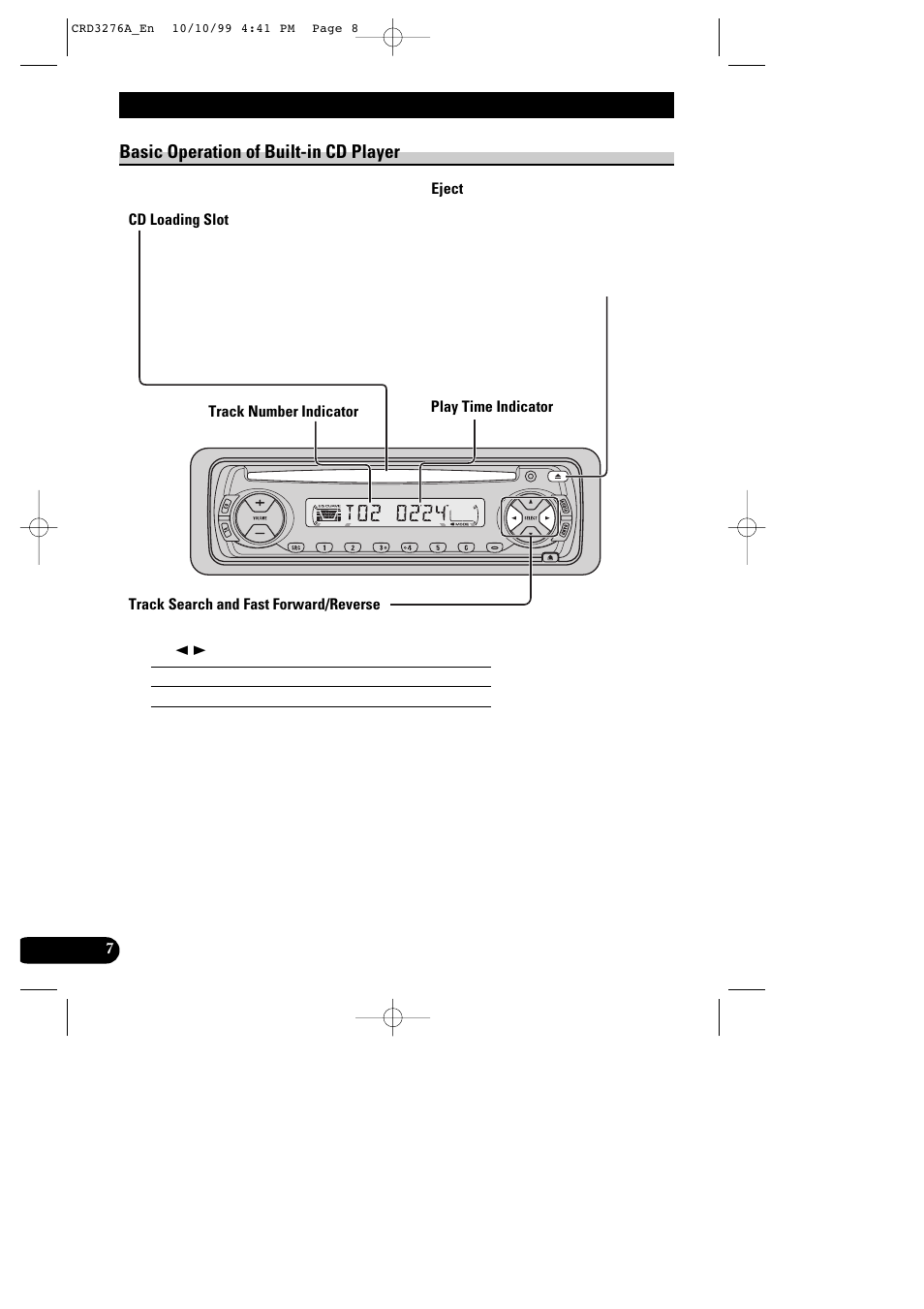 Basic operation, 8basic operation of built-in cd player | Pioneer DEH-1330R User Manual | Page 8 / 30