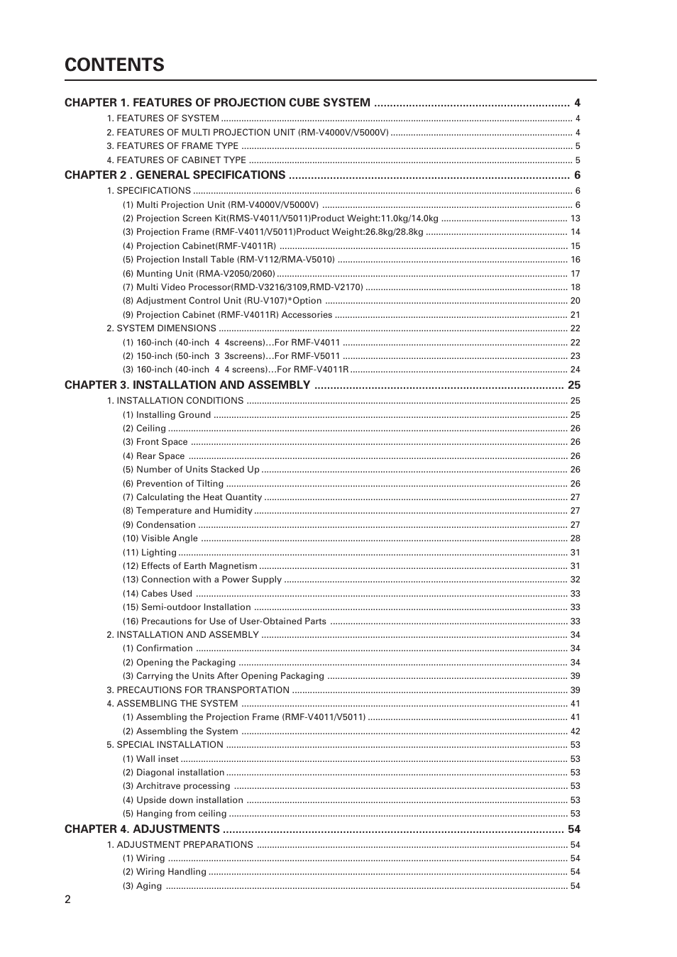 Pioneer RM-V4000V User Manual | Page 3 / 136