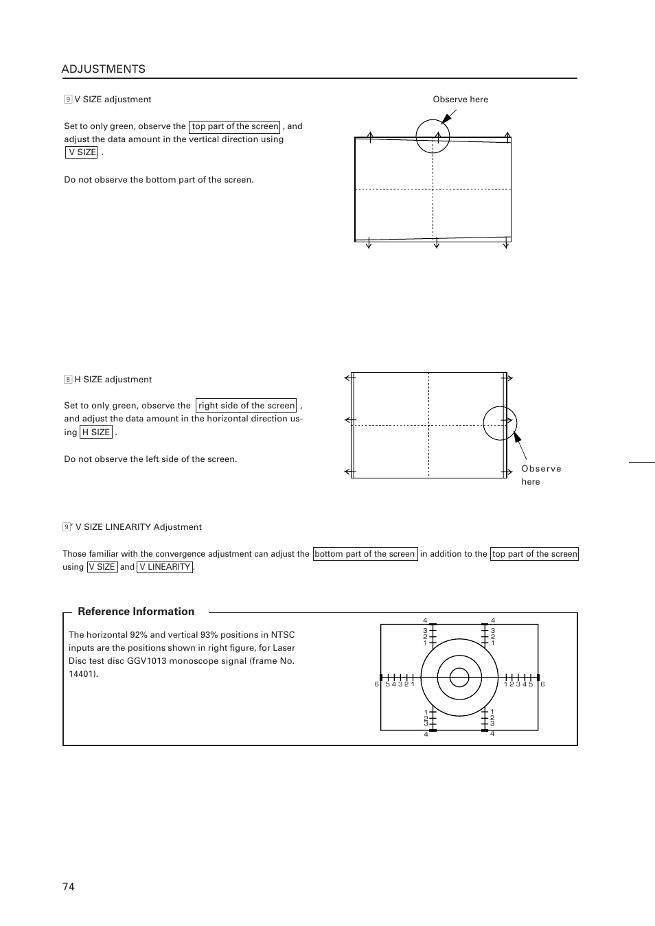 74 adjustments, Reference information | Pioneer RM-V4000V User Manual | Page 75 / 136