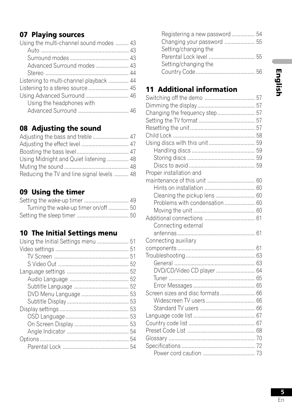 Pioneer S-DV303 User Manual | Page 5 / 76