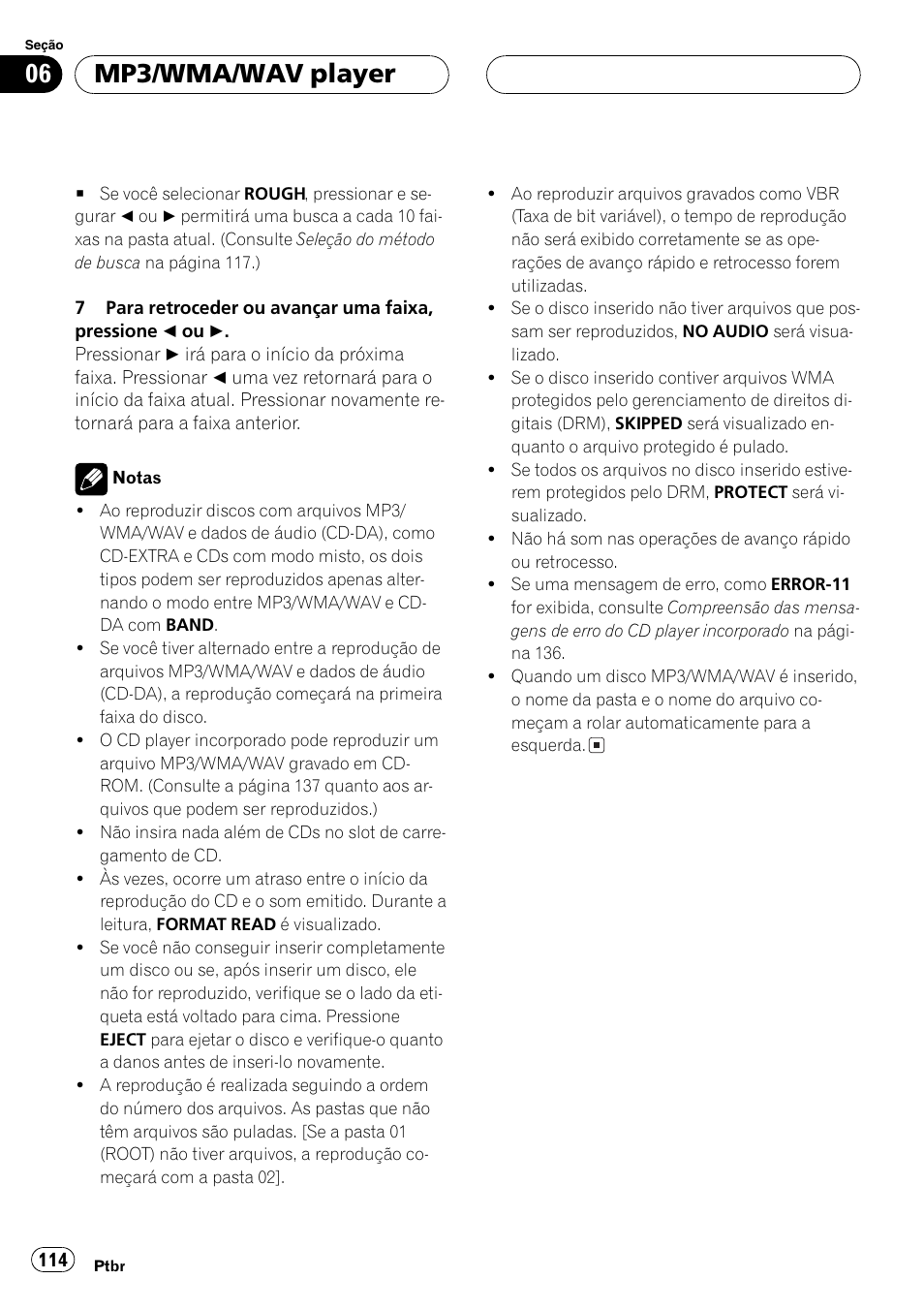 Mp3/wma/wav player | Pioneer DEH-P4850MP User Manual | Page 114 / 145