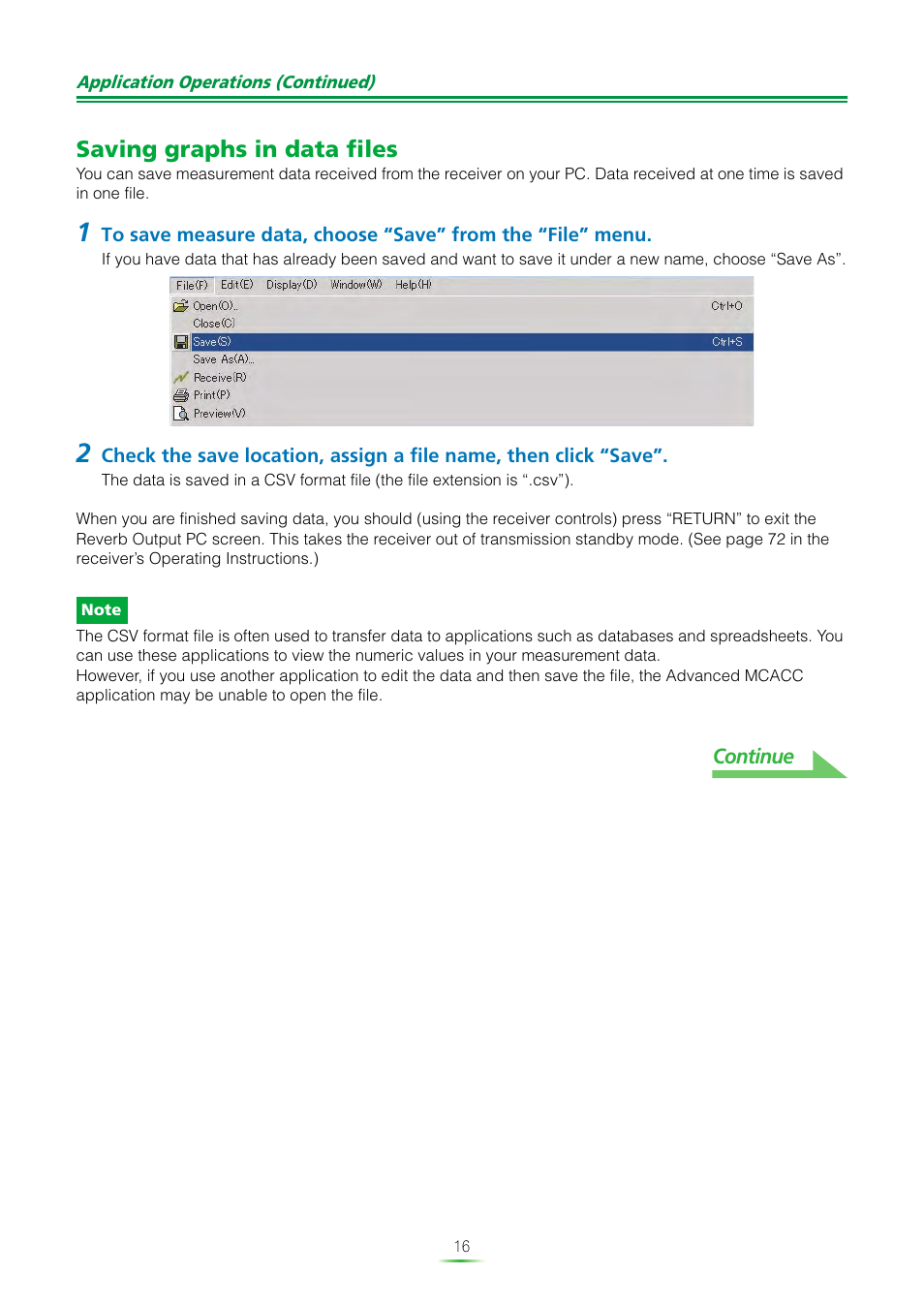 Saving graphs in data files | Pioneer SC-07 User Manual | Page 16 / 38