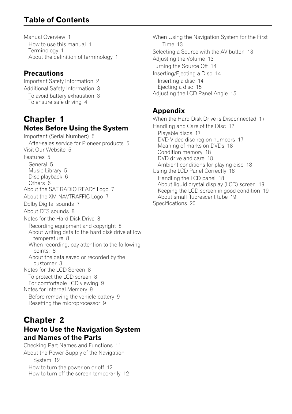 Pioneer SUPER TUNER III AVIC-Z3 User Manual | Page 2 / 24