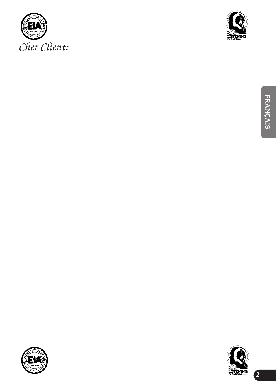 Cher client | Pioneer DEH-2100 User Manual | Page 21 / 56