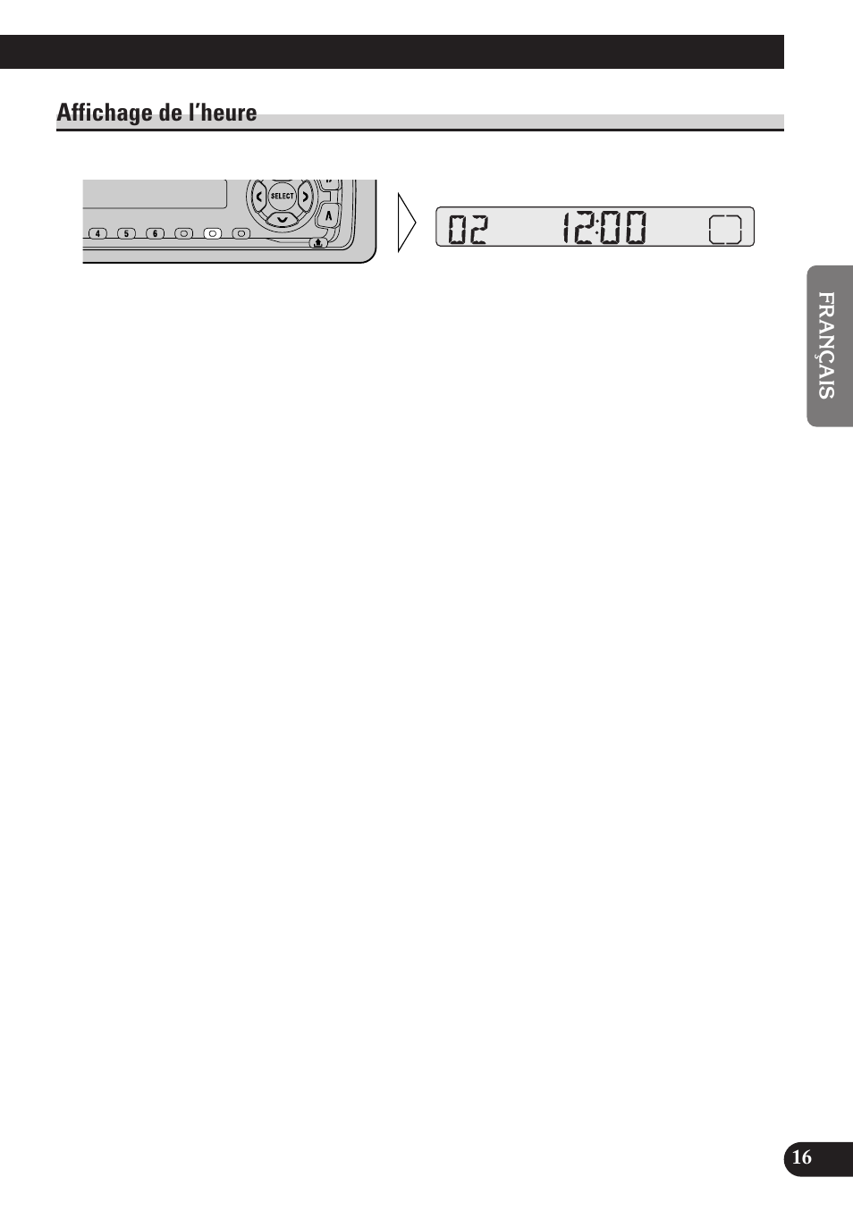 Affichage de l’heure | Pioneer DEH-2100 User Manual | Page 35 / 56