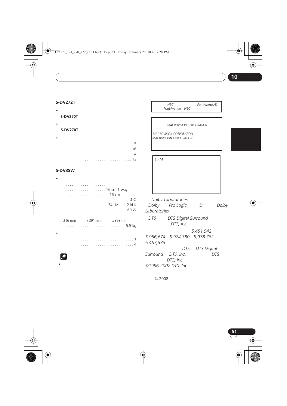 Pioneer HTZ272DVD User Manual | Page 101 / 102