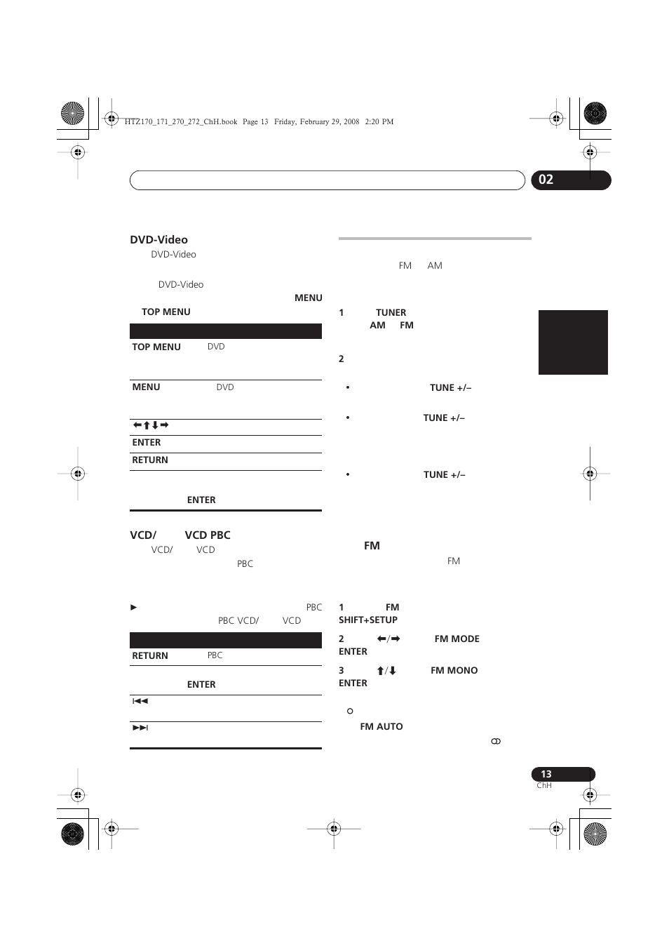 Dvd-video, Vcd pbc | Pioneer HTZ272DVD User Manual | Page 63 / 102