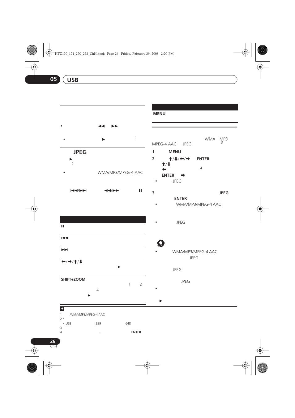 Jpeg, Usb 05 | Pioneer HTZ272DVD User Manual | Page 76 / 102