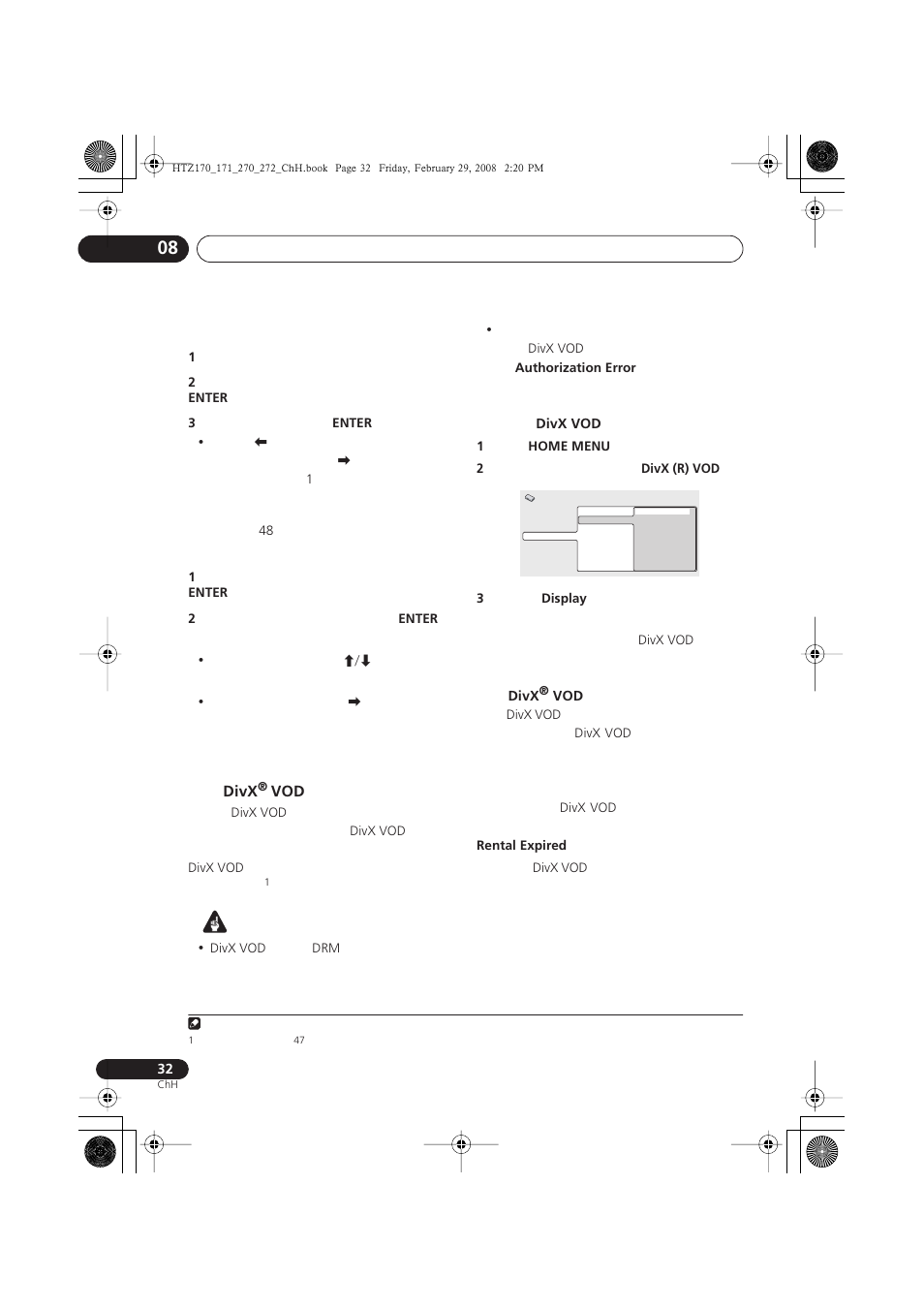 Divx | Pioneer HTZ272DVD User Manual | Page 82 / 102