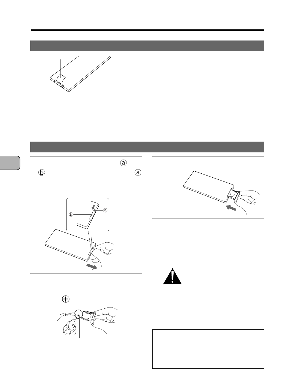 Remote control unit and main unit, Preparations, Remote control unit and main unit preparations | Warning, Replacing the battery | Pioneer PDV-10 User Manual | Page 16 / 128