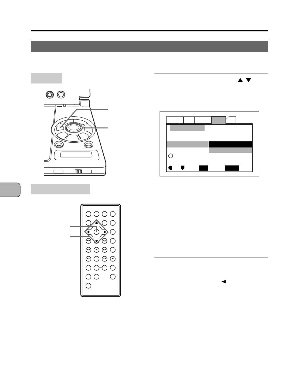 Setting the type of tv to be connected, Set the type of tv to be connected, Main unit remote control unit | Pioneer PDV-10 User Manual | Page 44 / 128