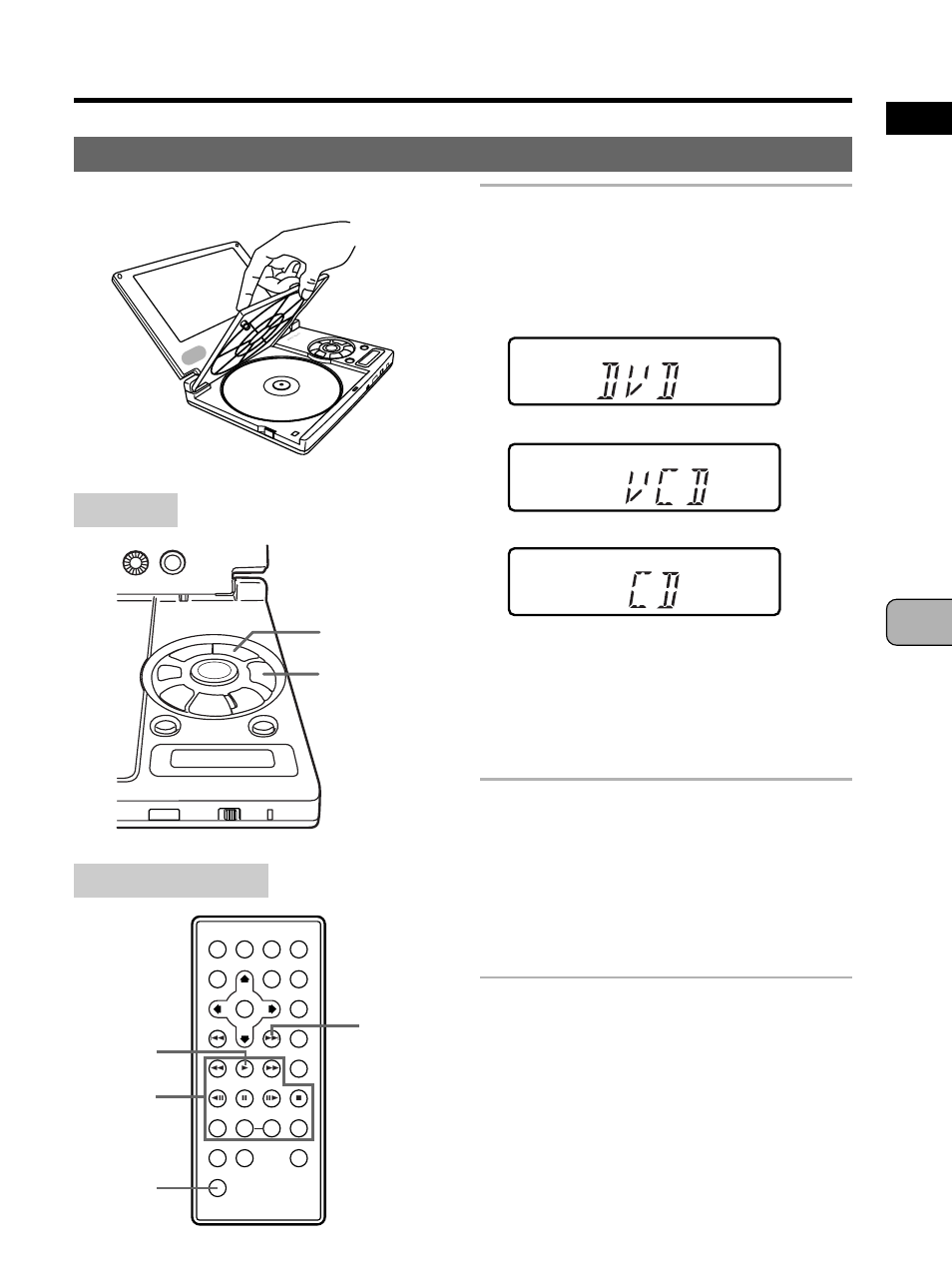 Playing discs, Load the disc and close the cover, Press the play/pause button | Pioneer PDV-10 User Manual | Page 49 / 128