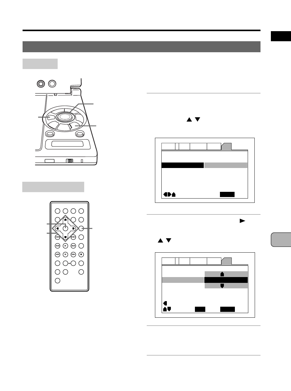 Selecting the menu number on video, Cds with pbc, Selecting the menu number on video cds with pbc | Press the enter button, Advanced functions, Adv anced functions english, Main unit remote control unit | Pioneer PDV-10 User Manual | Page 89 / 128