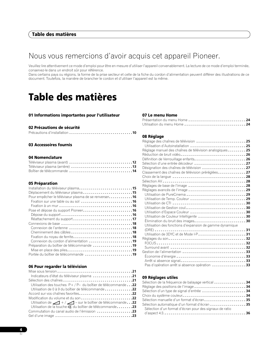 Pioneer PDP-4270XA User Manual | Page 48 / 267