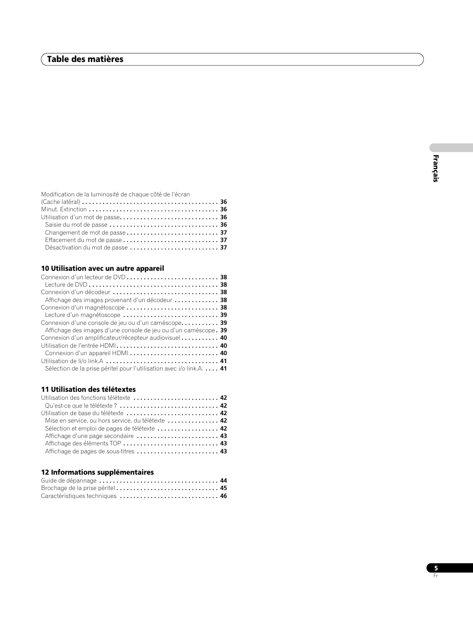 Pioneer PDP-4270XA User Manual | Page 49 / 267