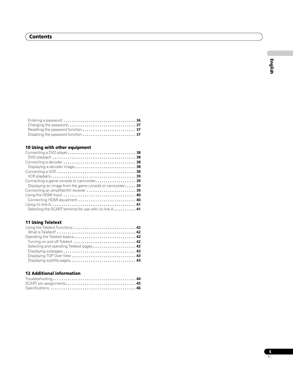 Pioneer PDP-4270XA User Manual | Page 5 / 267