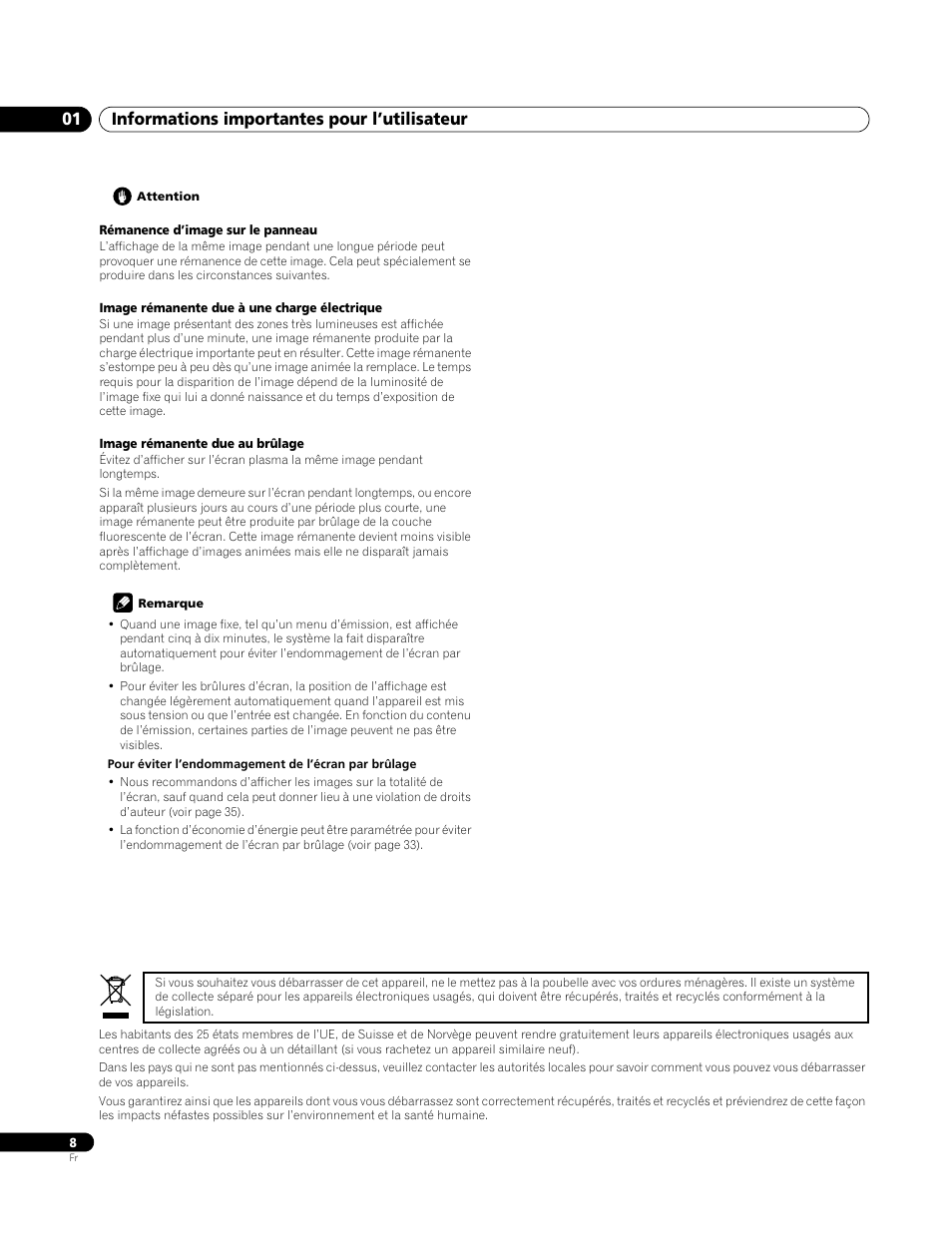 Informations importantes pour l’utilisateur 01 | Pioneer PDP-4270XA User Manual | Page 52 / 267