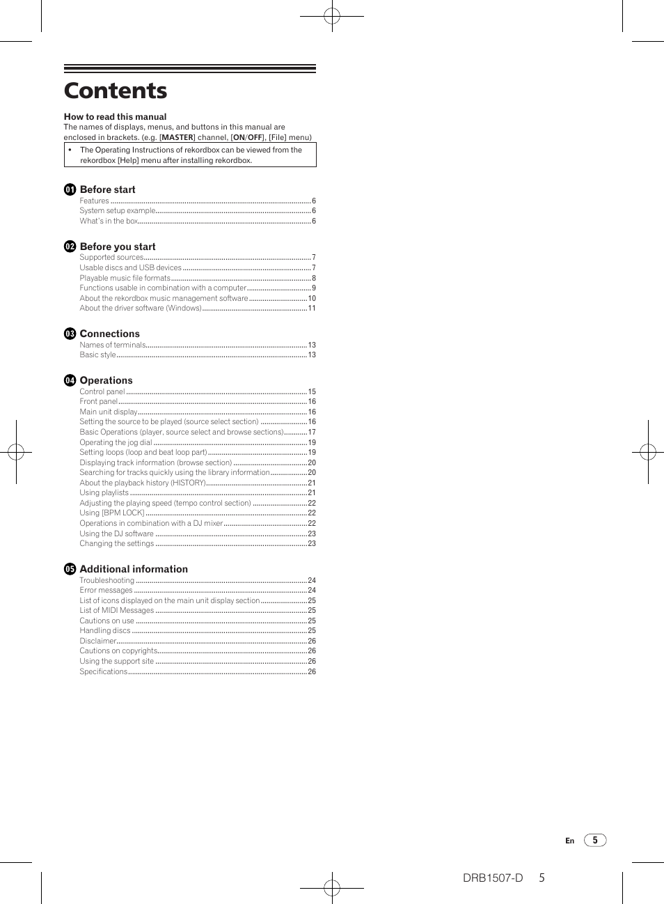 Pioneer Multi Player CDJ-350 User Manual | Page 5 / 28