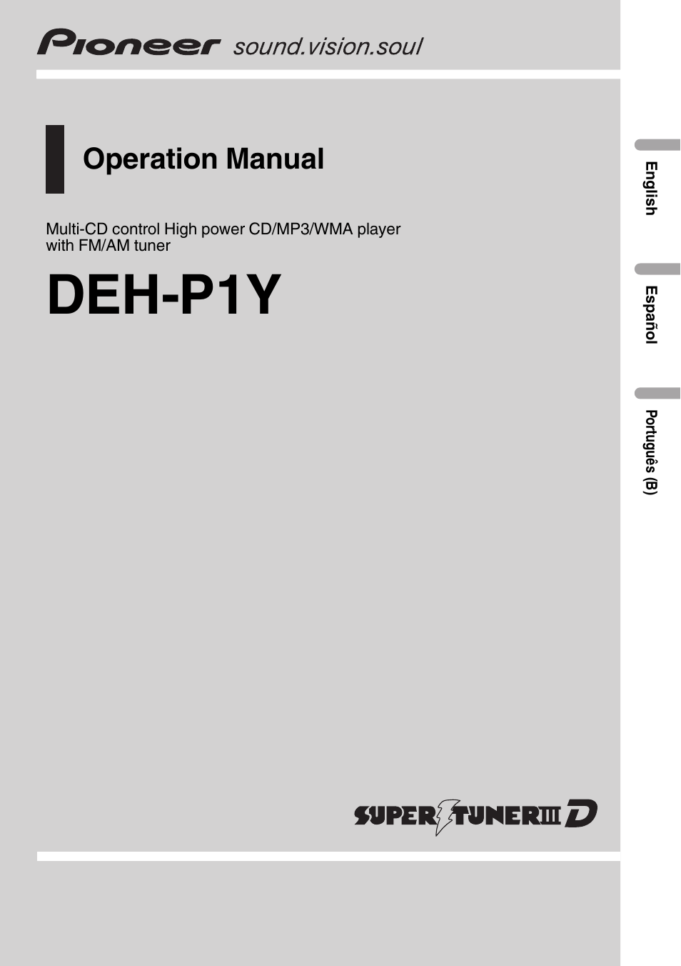 Pioneer DEH-P1Y User Manual | 64 pages