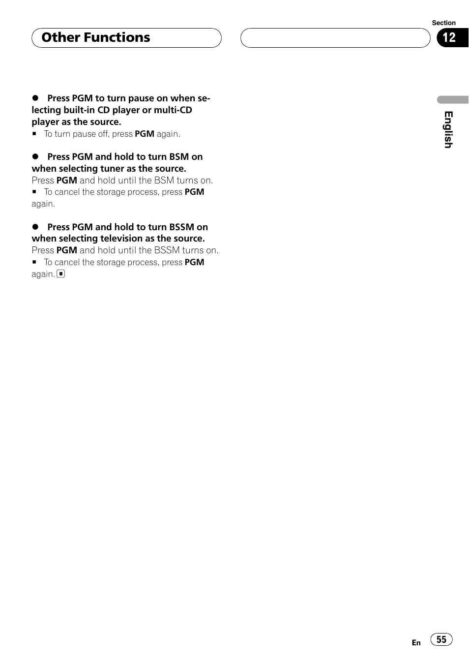 Other functions | Pioneer DEH-P1Y User Manual | Page 55 / 64