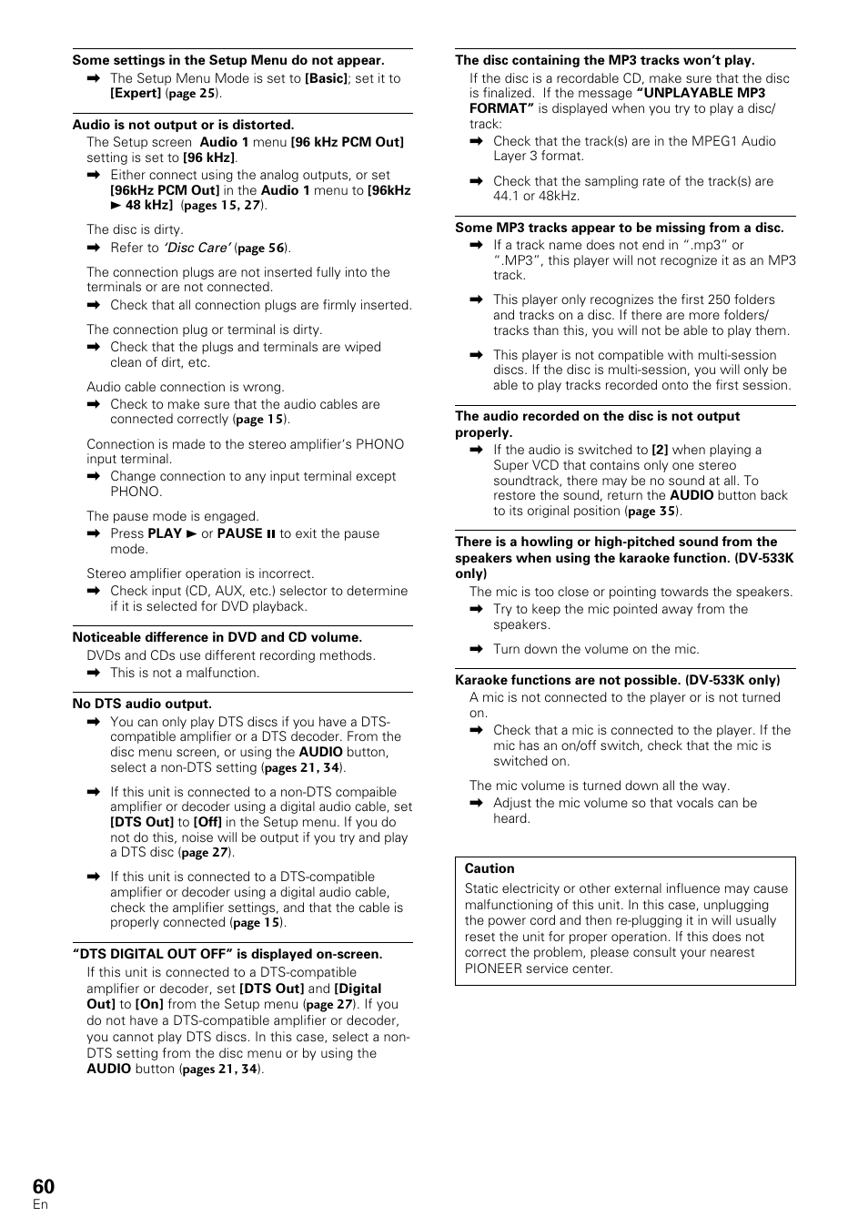 Pioneer DV-440 User Manual | Page 60 / 64