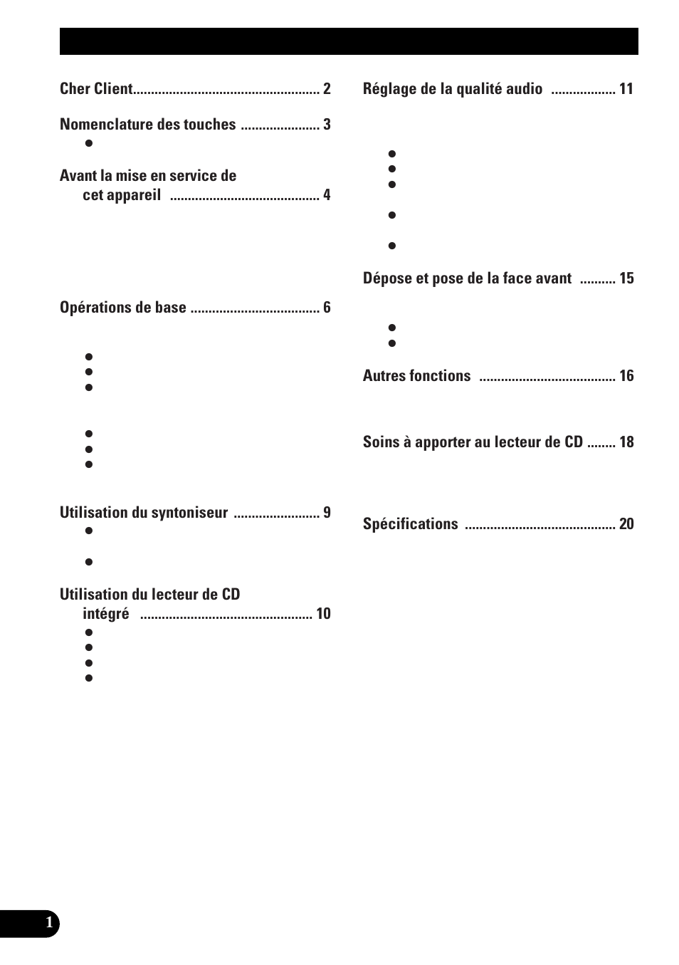 Pioneer spec DEH-12 User Manual | Page 22 / 64
