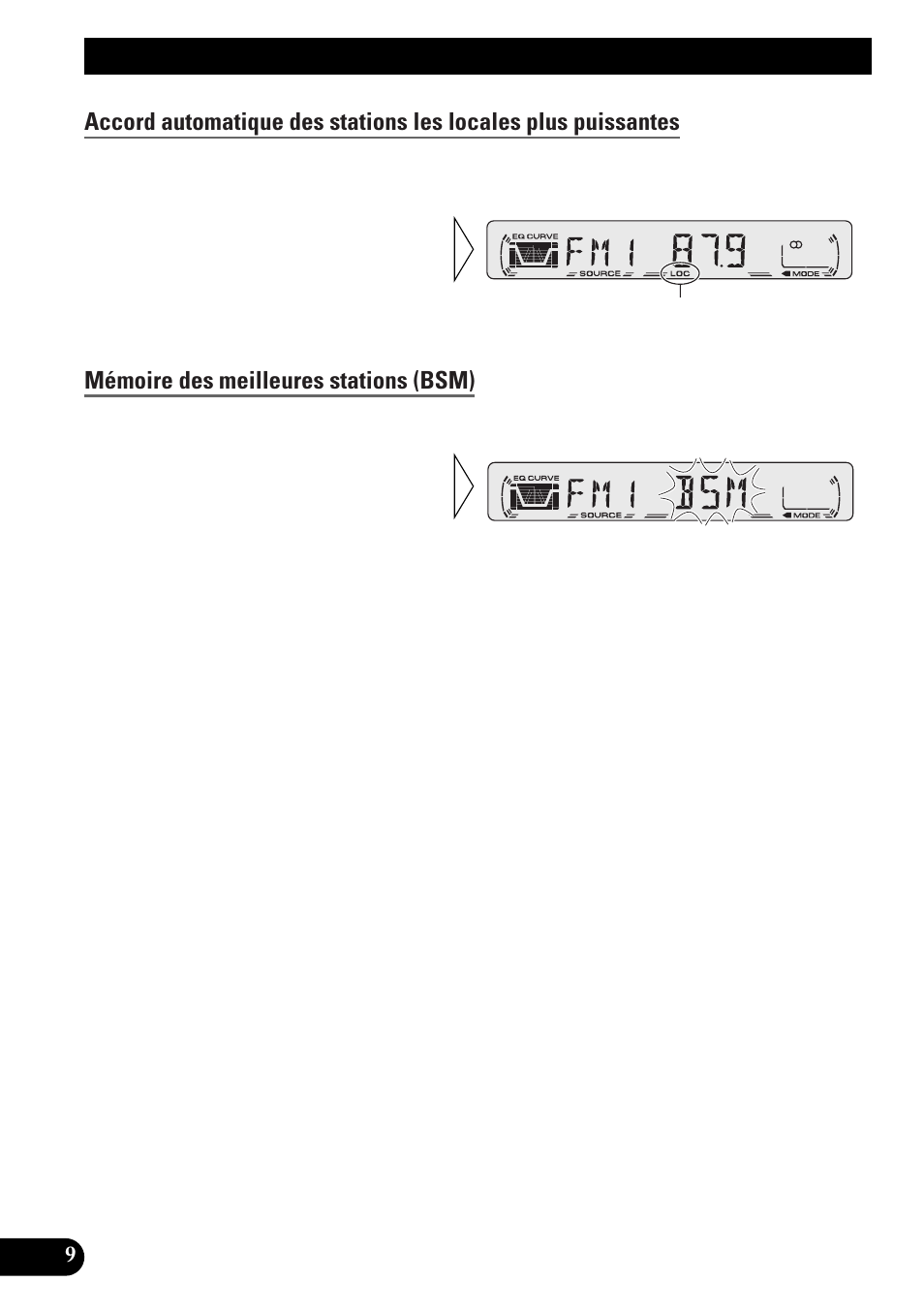 Utilisation du syntoniseur, Mémoire des meilleures stations (bsm) | Pioneer spec DEH-12 User Manual | Page 30 / 64