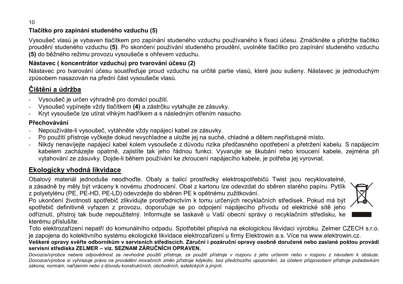ZELMER 33Z017 User Manual | Page 10 / 44