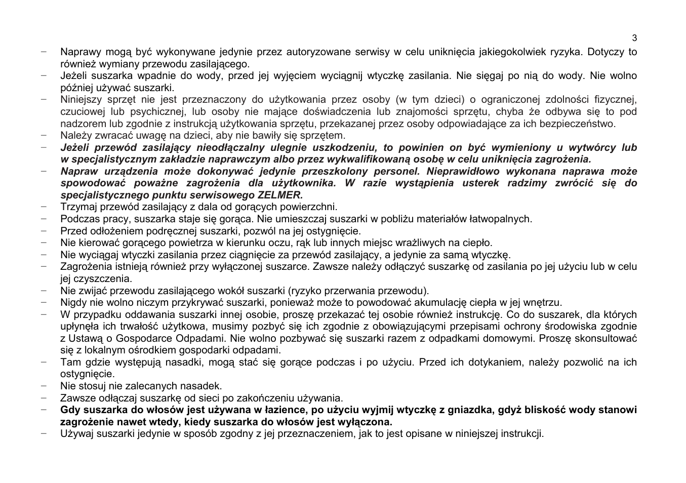 ZELMER 33Z017 User Manual | Page 3 / 44