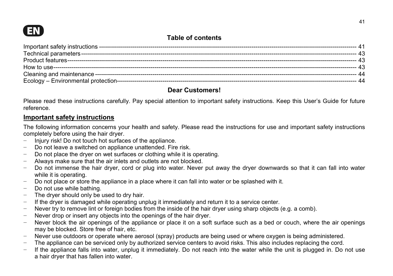 ZELMER 33Z017 User Manual | Page 41 / 44