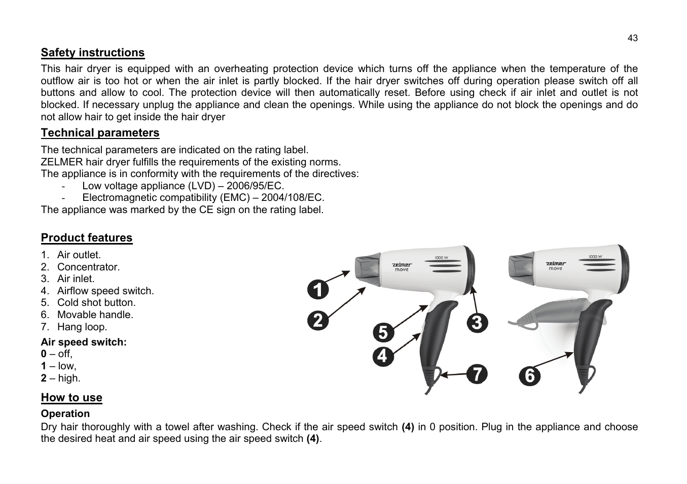 How to use | ZELMER 33Z017 User Manual | Page 43 / 44