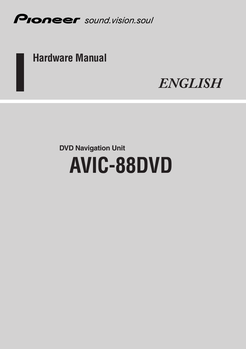 Pioneer AVIC-88DVD User Manual | 15 pages