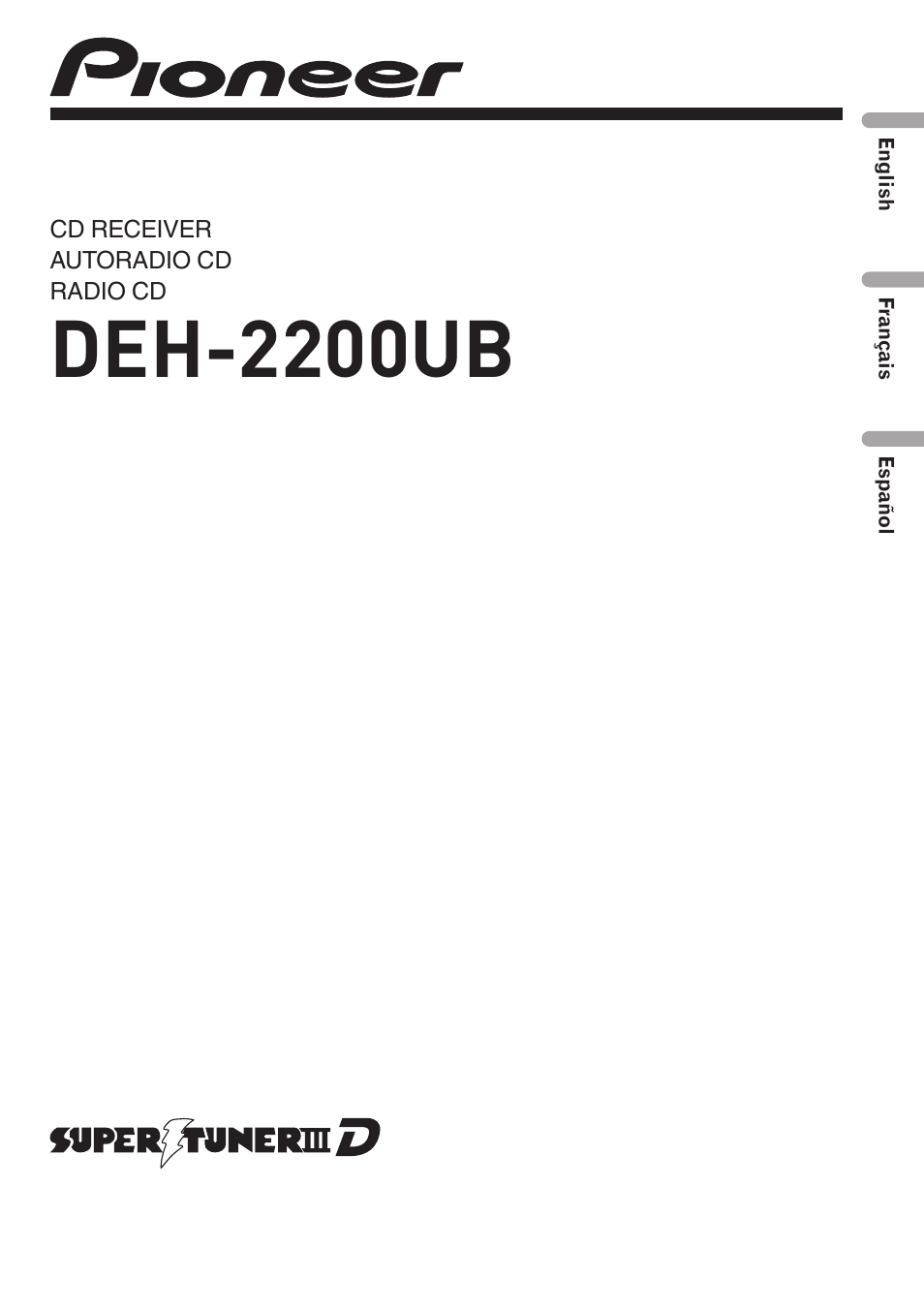 Pioneer DEH-2200UB User Manual | 75 pages