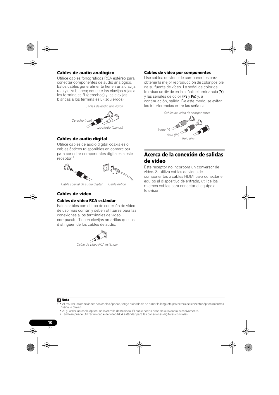 Acerca de la conexión de salidas de vídeo | Pioneer VSX-519V-K User Manual | Page 104 / 144