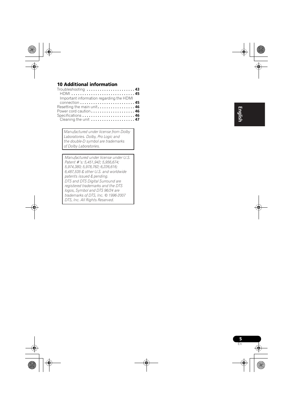 Pioneer VSX-519V-K User Manual | Page 5 / 144