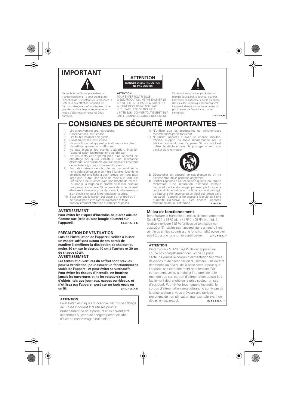 Important, Attention | Pioneer VSX-519V-K User Manual | Page 51 / 144
