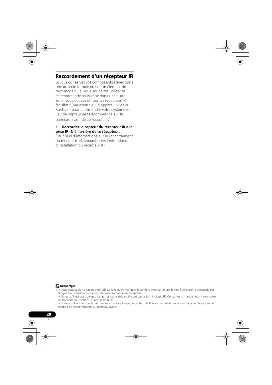 Raccordement d’un récepteur ir | Pioneer VSX-519V-K User Manual | Page 68 / 144