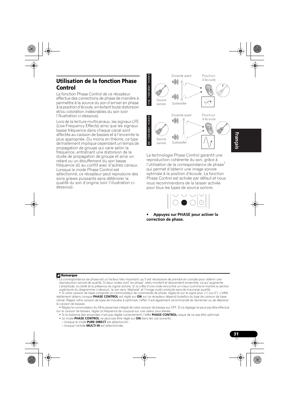 Utilisation de la fonction phase control, Engli sh françai s e spañol | Pioneer VSX-519V-K User Manual | Page 79 / 144